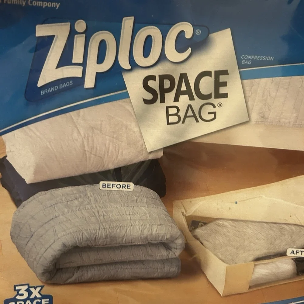 Ziploc Space Bag 2 X-Large Flats Bed & Linen & 1x-large Waterproof Reusable New